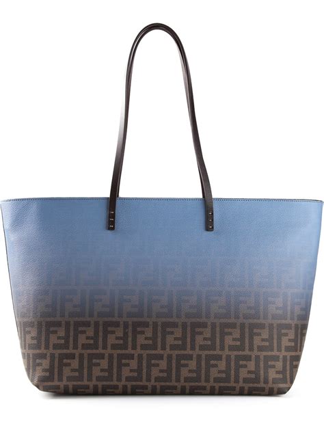 fendi blue shopper|fendi shopper tote.